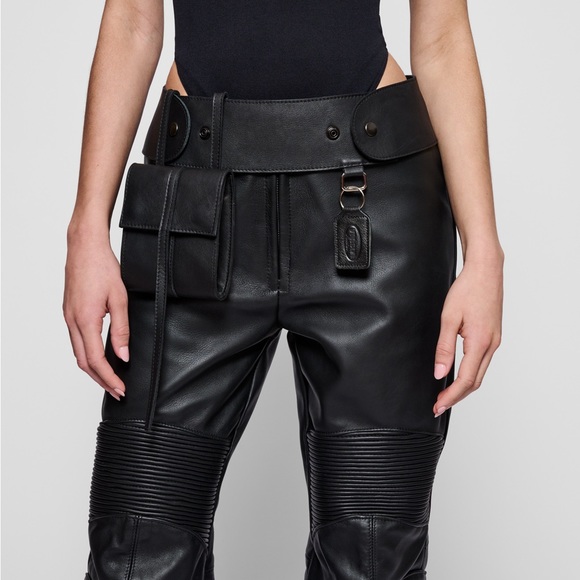 NWT Women’s H-D Bar & Shield Vanson Genuine Leather D Ring Pocket Belt LARGE